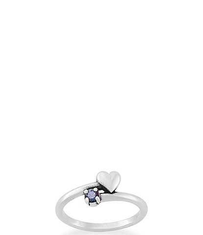 James Avery Wrapped in Love Heart And Gemstone Band Ring