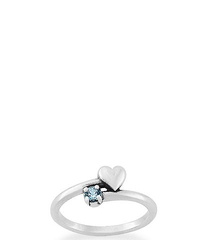 Wrapped in Love Heart And Gemstone Band Ring