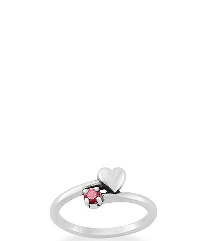 James Avery Wrapped in Love Heart And Gemstone Band Ring