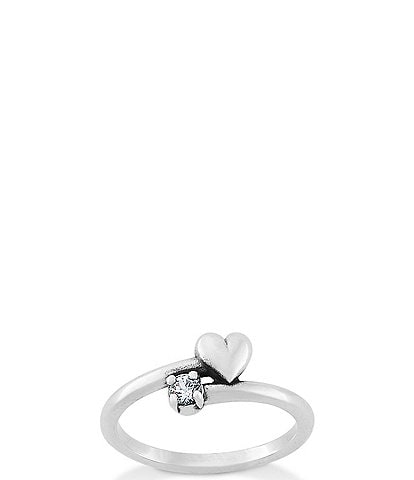 James Avery Wrapped in Love Heart And Gemstone Band Ring