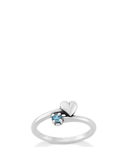 James Avery Wrapped in Love Heart And Gemstone Band Ring
