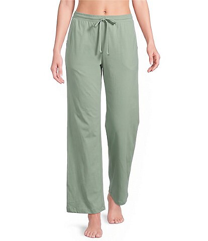 Jasmine & Ginger Brushed Knit Elastic Waist Coordinating Sleep Pants