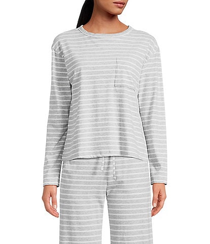 Jasmine & Ginger Brushed Knit Long Sleeve Coordinating Sleep Top