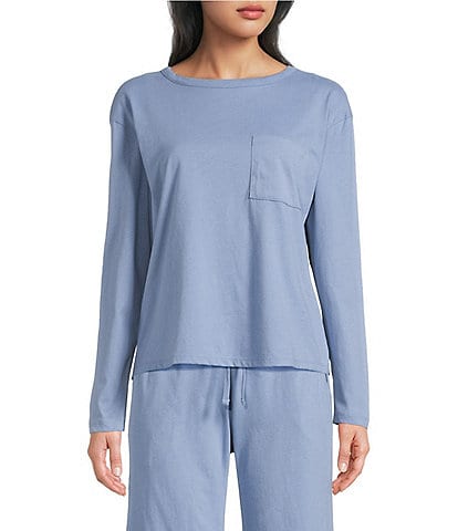 Jasmine & Ginger Brushed Knit Long Sleeve Coordinating Sleep Top
