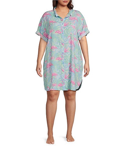 Bedhead Pajamas Plus Size Long Sleeve Notch Collar Fairytale