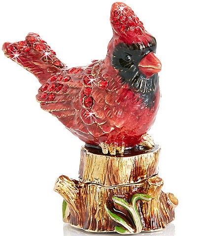 Jay Strongwater Dina Cardinal Box Figurine