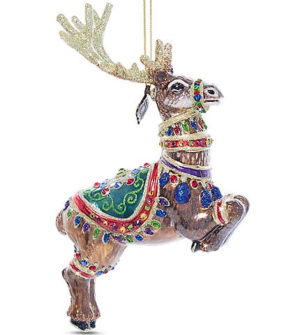 Jay Strongwater Holiday Collection Dasher Reindeer Glass Ornament