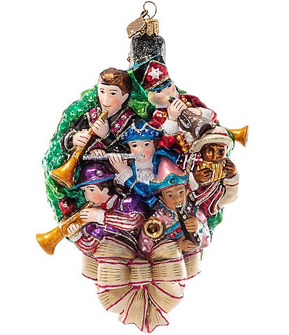 Jay Strongwater Holiday Collection 11 Pipers Piping Glass Ornament