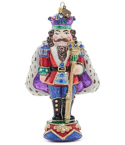 Jay Strongwater Holiday Collection Fancy Nutcracker Glass Ornament