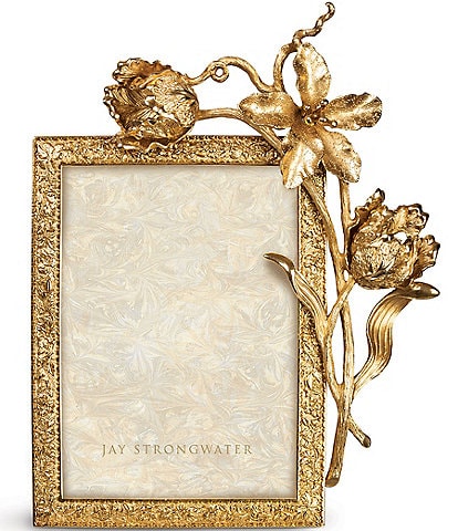 Jay Strongwater Irene Gold Tulip Picture Frame, 5x7