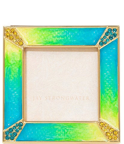 Jay Strongwater Leland Pave Corner 2-inch Square Picture Frame