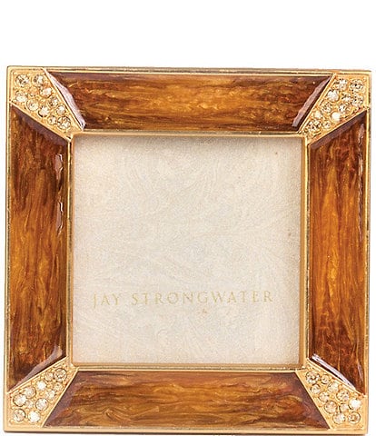 Jay Strongwater Leland Pave Corner 2-inch  Square Picture Frame