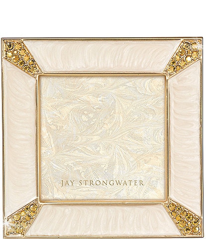 Jay Strongwater Leland Pave Corner 2-inch Square Picture Frame