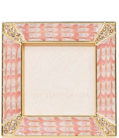 Jay Strongwater Leland Pave Corner Boudoire Square Picture Frame, 2-inch
