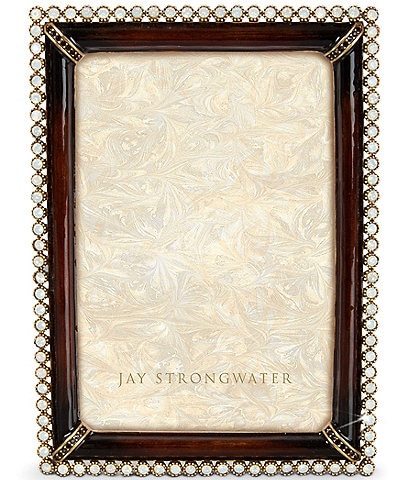 Jay Strongwater Lorraine Stone Edge Inspired-Safari 4#double; x 6#double; Picture Frame
