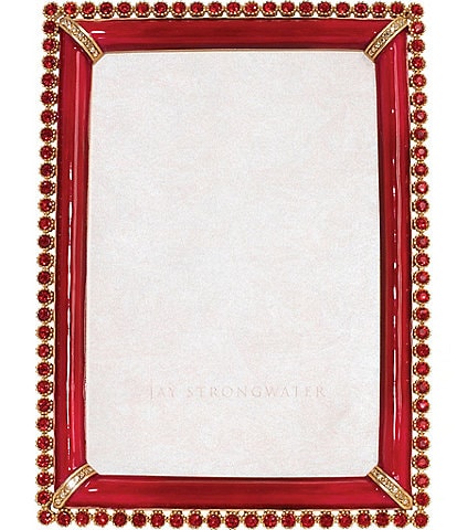 Jay Strongwater Lorraine Stone Edge Jeweled Picture Frame, 4#double; x 6#double;