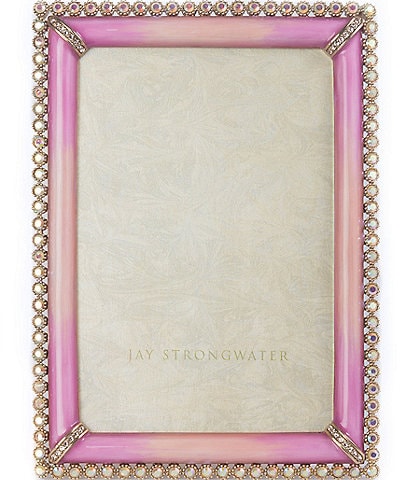 Jay Strongwater Lorraine Stone Edge Jeweled Picture Frame, 4#double; x 6#double;
