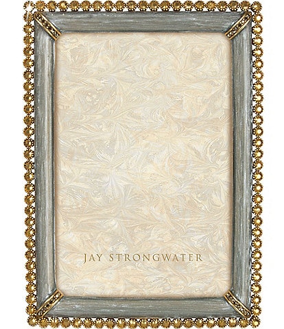 Jay Strongwater Lorraine Stone Edge Jeweled Picture Frame, 4#double; x 6#double;