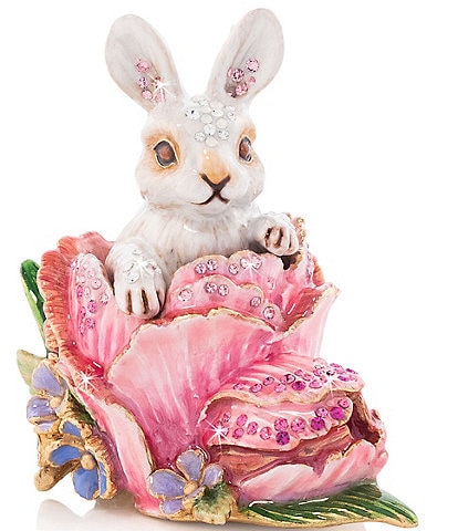 Jay Strongwater Mia Tulip Bunny Box Figurine