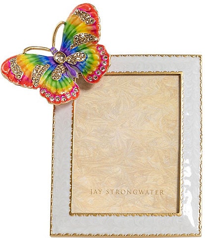 Jay Strongwater Nova Rainbow Butterfly Picture Frame, 3x4