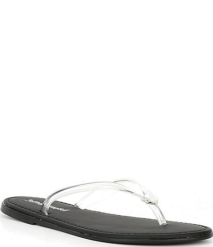 Jeffrey Campbell Beached Clear Flip Flops