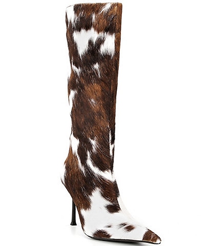 Jeffrey Campbell Darling-2F Cow Print Calf Hair Tall Boots