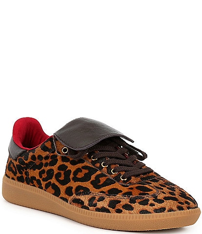 Jeffrey Campbell Dillan Calf Hair Leopard Print Sneakers