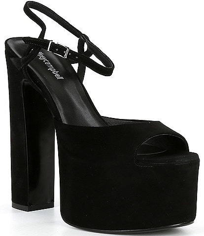 Jeffrey Campbell Ever Last Suede Platform Ankle Strap Sandals