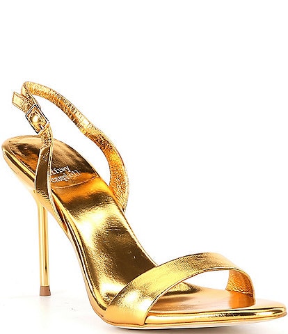 Jeffrey Campbell Go Getter Metallic Leather Slingback Dress Sandals