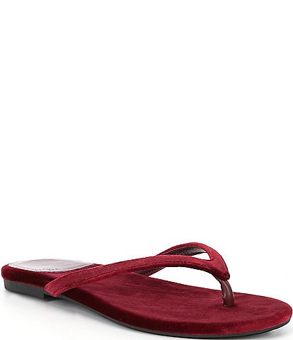 Jeffrey Campbell Kierra Velvet Thong Flip Flop Sandals