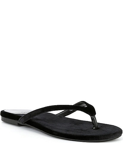 Jeffrey Campbell Kierra Velvet Thong Flip Flop Sandals