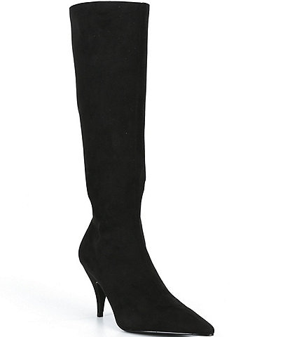 Jeffrey Campbell Looker Tall Suede Stiletto Heel Point Toe Boots