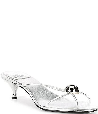 Jeffrey Campbell Preciosa Metallic Kitten Heel Sandals