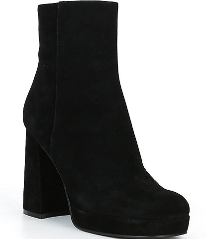 Jeffrey Campbell Step-Out Platform Suede Block Heel Boots
