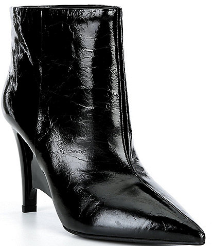 Jeffrey Campbell Wilda Crinkle Patent Pointed Toe Ankle Booties