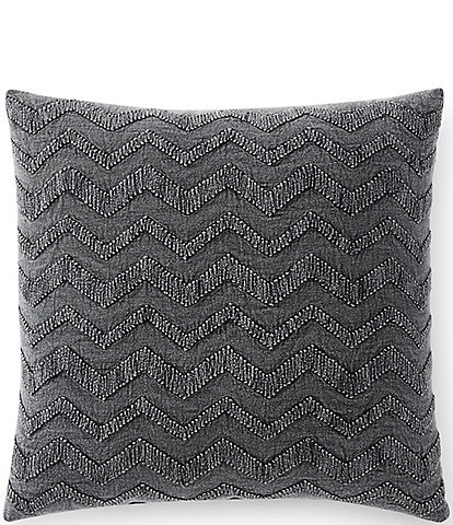 Jennifer Adams Canyon Bold Chevron Weave Decorative Square Pillow