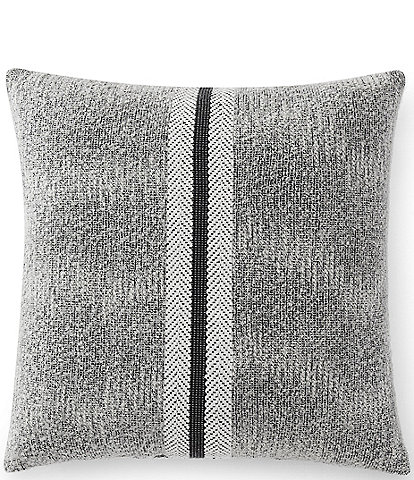 Jennifer Adams Strata Woven Bold Textured Stripe Decorative Square Pillow