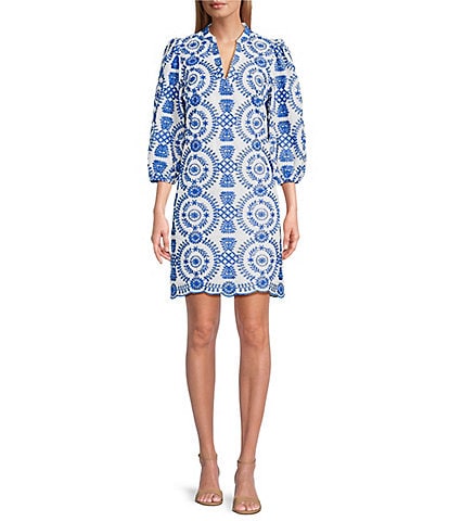 Jessica Howard Petite Size Embroidered Shift Dress