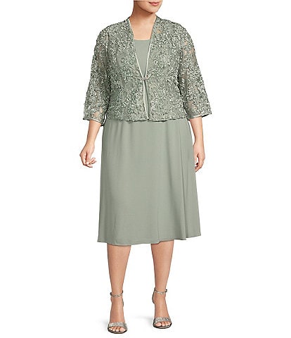 Green Plus-Size Jacket Dresses | Dillard's