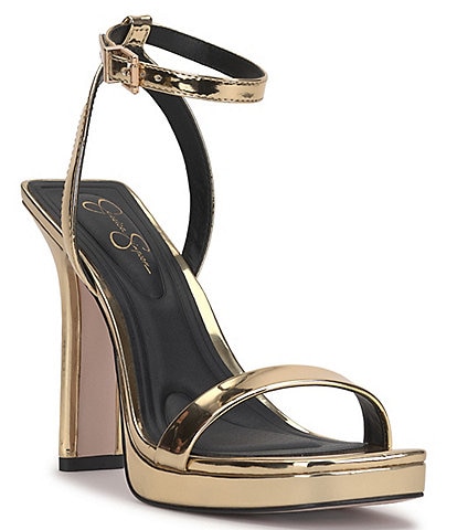 Jessica Simpson Adonia Metallic Platform Ankle Strap Dress Sandals