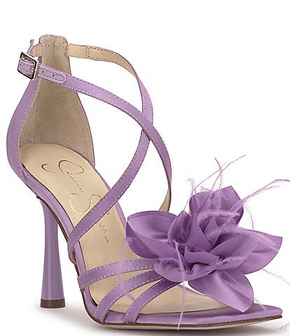 Jessica Simpson Allore Flower Feather Dress Sandals