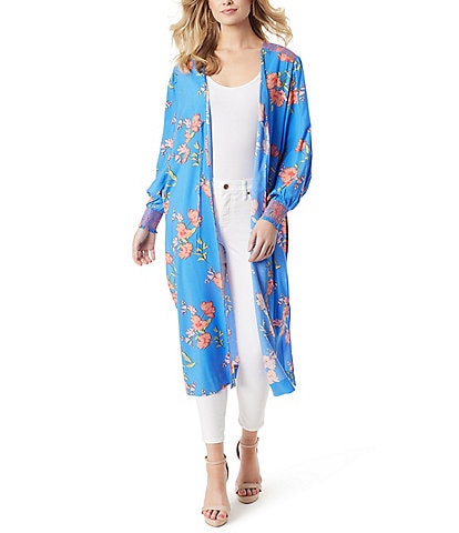 Jessica Simpson Amalia Long Sleeve Floral Print Kimono