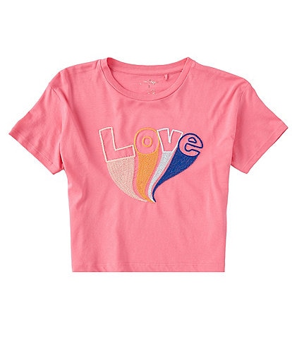 Jessica Simpson Big Girls 7-16 Cropped Love Graphic T-Shirt