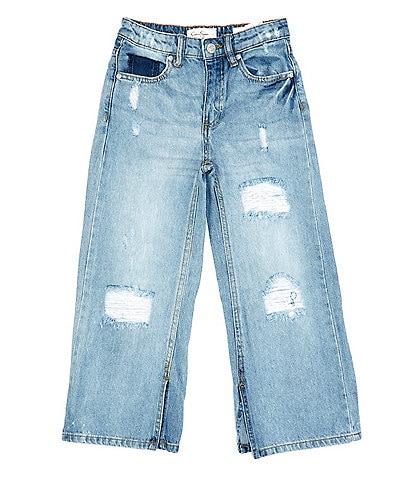Jessica Simpson Big Girls 7-16 Wide Leg Destructed Jeans