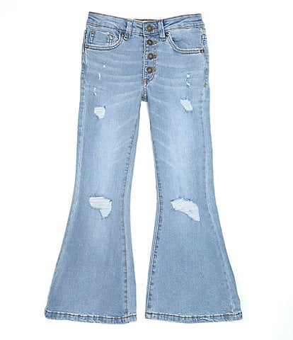 Jessica Simpson Big Girls 7-16 Destructed Flare Denim Jeans
