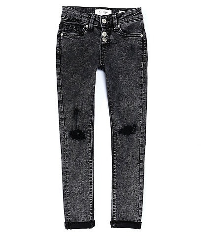 Jessica Simpson Big Girls 7-16 Mid-Rise Emma Destructed Skinny Jeans