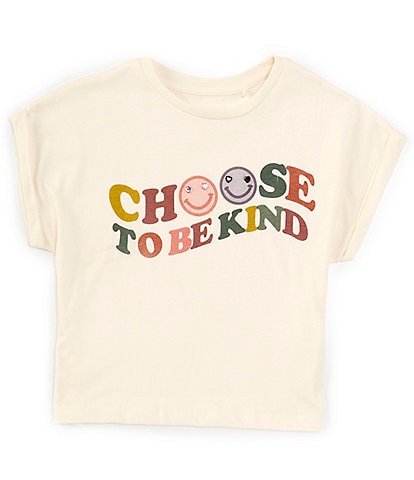 Jessica Simpson Big Girls 7-16 Rhinnestud Choose To Be Kind Short Sleeve Boxy T-Shirt