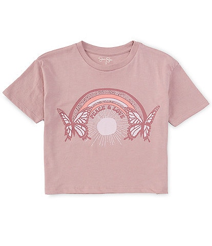 Jessica Simpson Big Girls 7-16 Short-Sleeve Peace & Love Graphic T-Shirt