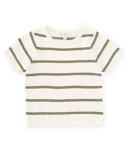 Jessica Simpson Big Girls 7-16 Short Sleeve Striped Sweater