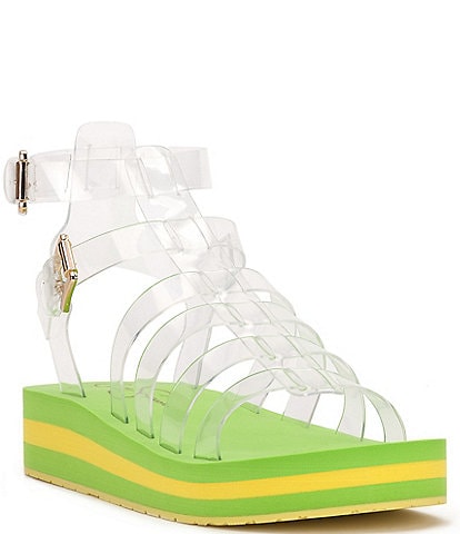 Jessica Simpson Bimala Clear Platform Gladiator Sandals
